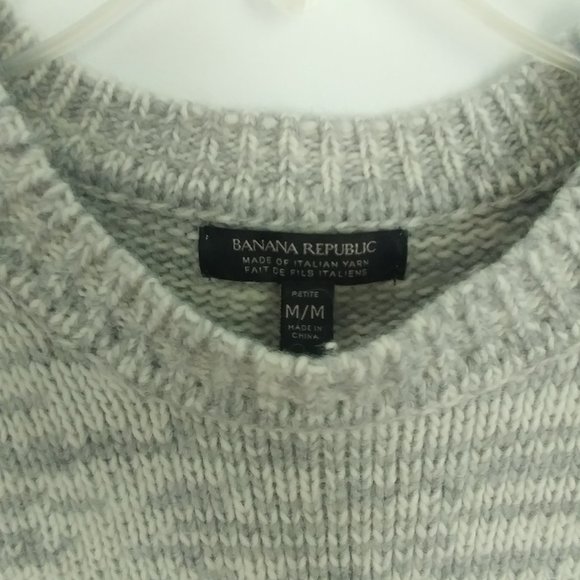 Banana Republic Women's Merino Wool Faire Isle Sweater Nordic Pattern Alpaca MED - Picture 2 of 6